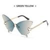 Солнцезащитные очки Бабочки Женские Винтажные Металлические Очки от Солнца Для Леди Классические Большие Вечерние Ночной Клуб Очки UV400