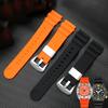 22mm Diving Rubber Strap for Seiko Watch SKX007 PROSPEX SRP777J1 No.5 Water Ghost Abalone Men Sport Silicone Watchband Bracelet