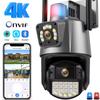 8MP 4K PTZ Outdoor Lens Dual Screen Wifi Surveillance Camera CCTV Video Security Protection Auto Tracking Camera
