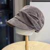 Шляпа-берет в корейском стиле с нерегулярной плиссировкой из блестящего шелка-облака, жокейская, для женщин, на осень и зиму, новая, универсальная, повседневная, подчеркивающая лицо