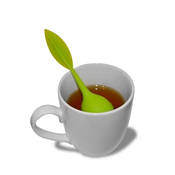 Заварник для листового чая с зеленым держателем