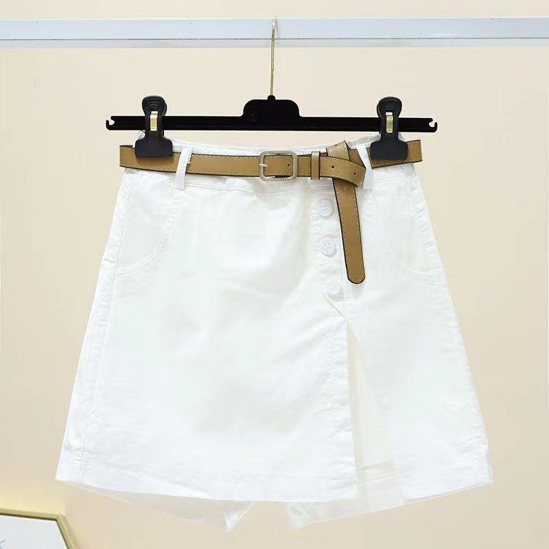 Women's Summer Casual Shorts, Korean Style A-Line Shorts with Elastic Waistband, Fashionable and Slimming