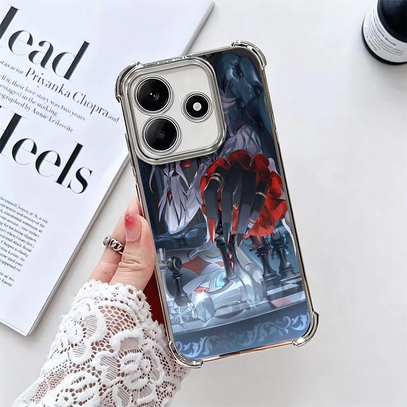 Чехол для телефона Genshin Impact Arlecchino с покрытием для Xiaomi Redmi Note 14 15 Pro Plus 13 12 11 11S 11T 10 9S 9 5G, противоударный с подушкой безопасности