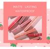 12 цветов, губная помада для макияжа, блеск для губ, водостойкая немаркирующая помада, долговечная влажная косметическая помада, костюм из 3 предметов