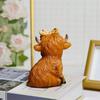 Мультяшная корова, украшение, милые миниатюры, фигурка, поделки, статуэтка петуха, офис