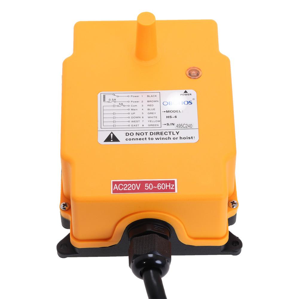 HS-6 IP65 6 каналов промышленный электрический подъемный кран пульт дистанционного управления кнопочный переключатель для лебедки с ЧПУ 1 передатчик + 1 приемник