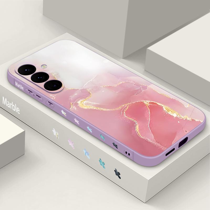Акварельный мраморный чехол для Samsung Galaxy S26 S25 Ultra S24 S23 S22 Plus S21 FE A15 A16 A17 A35 A36 A54 A55 A56 5G Мягкая крышка