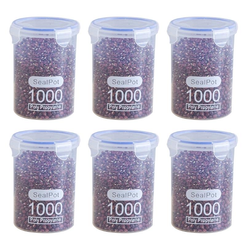 Leakproof Plastic Containers Multipurpose Transparent Kitchen Storage Solution Canister For Cereal Baking Supplies