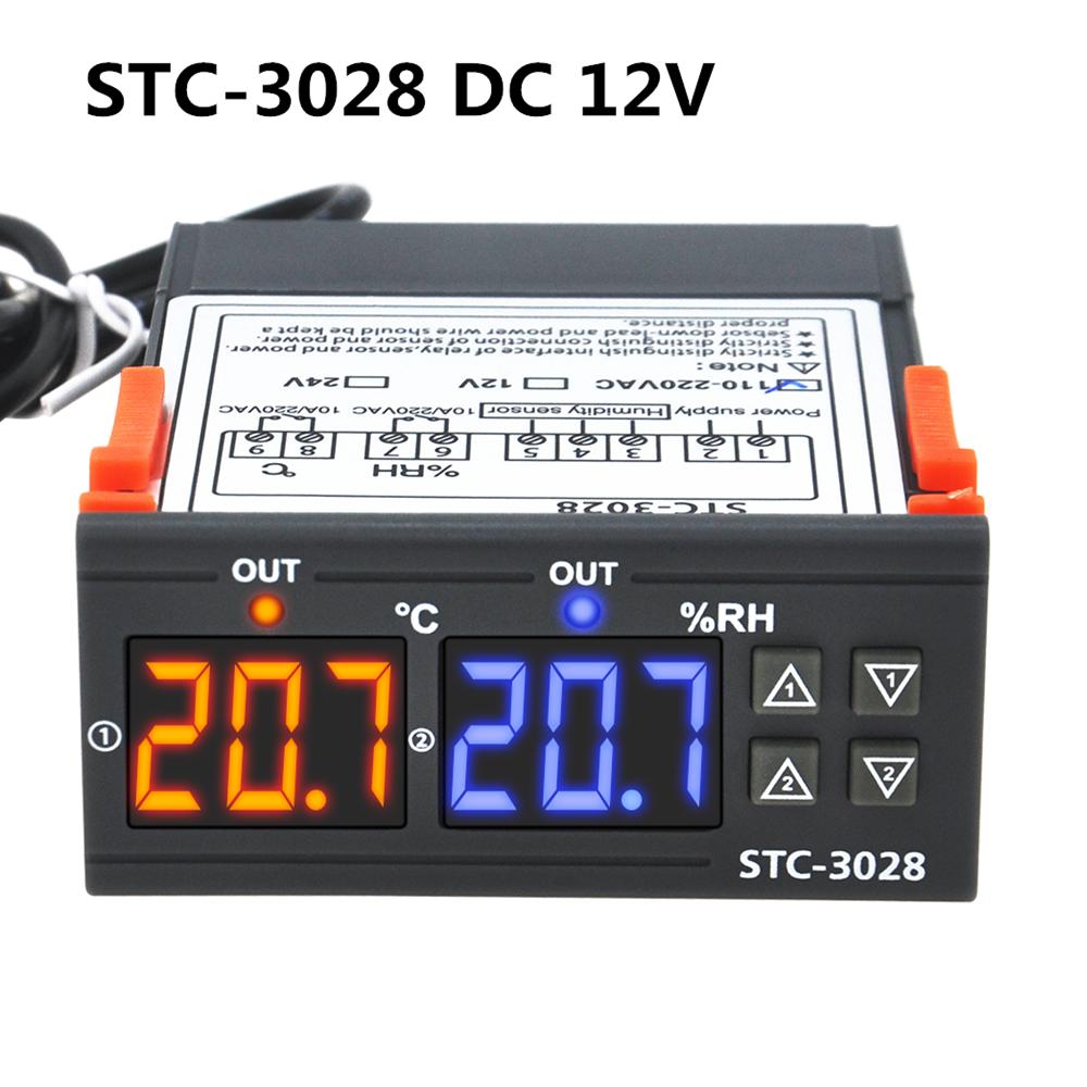 STC-3028 STC-1000 Регулятор температуры Термостат 12 В 24 В 220 В Термостат и нагреватель Охладитель Управление Инкубатором