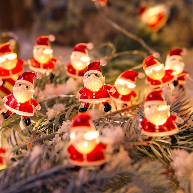 1pc 20 LED Santa Claus String Light, Santa Claus Bell String Lights, Copper Wire Light, For Christmas Halloween Decoration