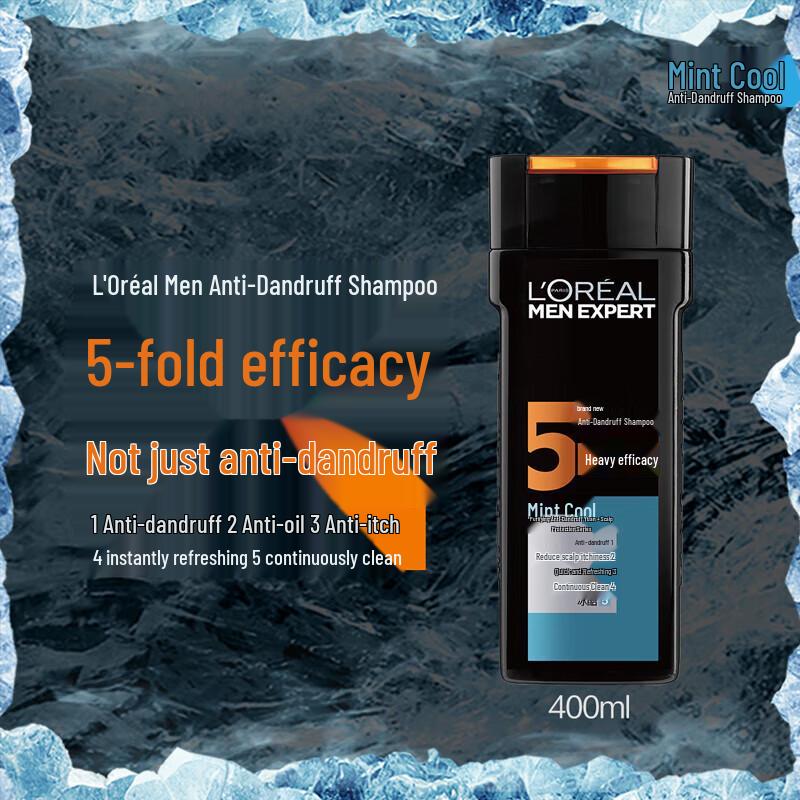 L'Oréal Men Expert Mint Cool Шампунь против перхоти 400 мл