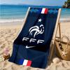 France Soccer Club Emblem  Printed Microfiber Beach Towel, Soft And Absorbent, Quick-Dry, Ideal for Summer Travel, Beach Essential, Swimming Pool