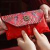 Brocade Cloth Tassel Brocade Red Envelope Spring Festival New Year Money Bag  Wedding Birthday