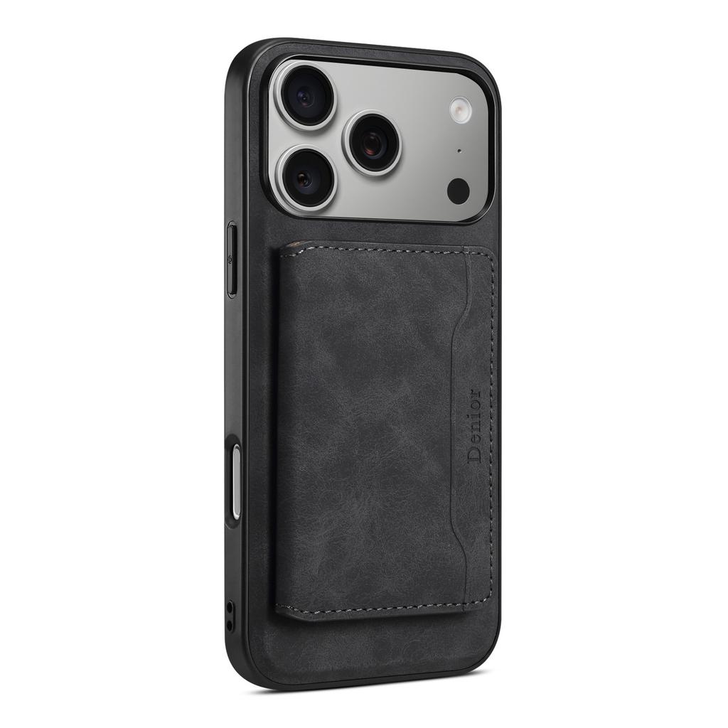 Denior относится к iPhone17Pro магнитное всасывание Apple 16 кожаный чехол вкладыш для карты magsafe отделение 15 чехол для мобильного телефона 14