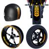 Набор из 4 наклеек Moto Rider Taxi Yellow Inner Outer Rand Strip Strip для шлема и брызговика CinarExtreme