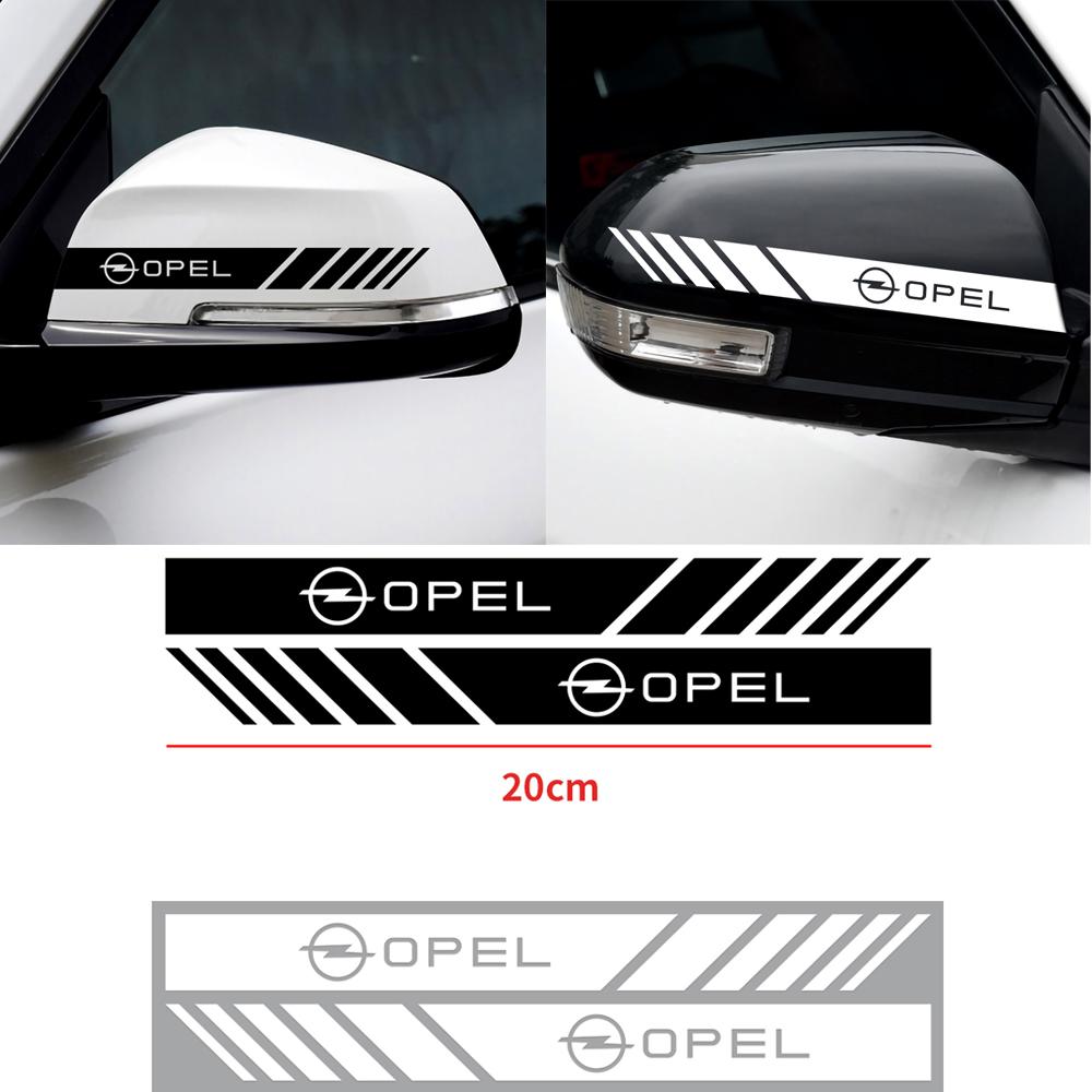 hbrz5 For Opel Opc Astra K Vivaro Corsa Zafira Insignia Mokka Car Rearview Mirror Sticker Emblem Decoration Auto Exterior Accessories