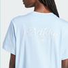 adidas Оригинальная графическая свободная футболка женские топы розовый синий IZ0107