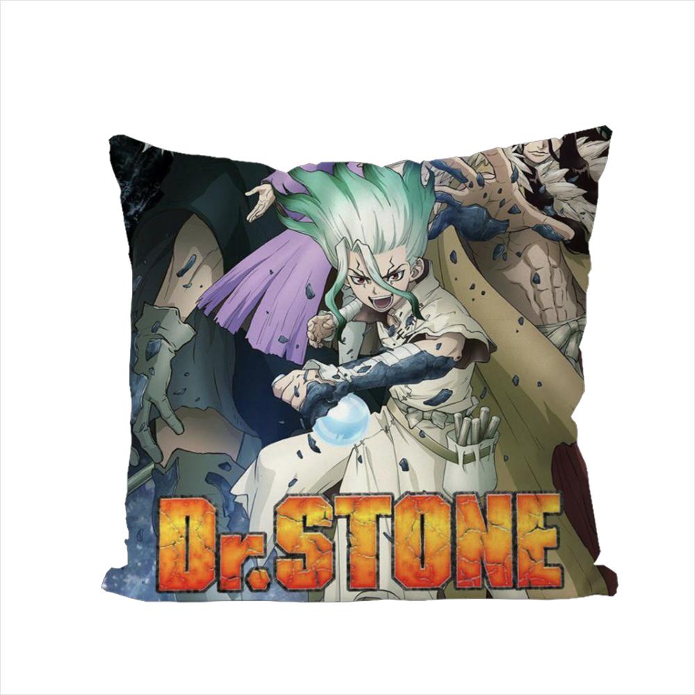Anime DrSSTONE Pillow Case For Car Sofa Decorative Home Doublesided Print Plush Square Throw Pillow Cushion Cover