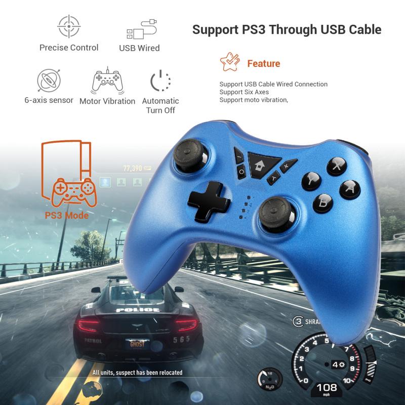 Беспроводной геймпад TSW05, совместимый с переключателем PS4 PS3 PC Android TV Box Bluetooth-соединение