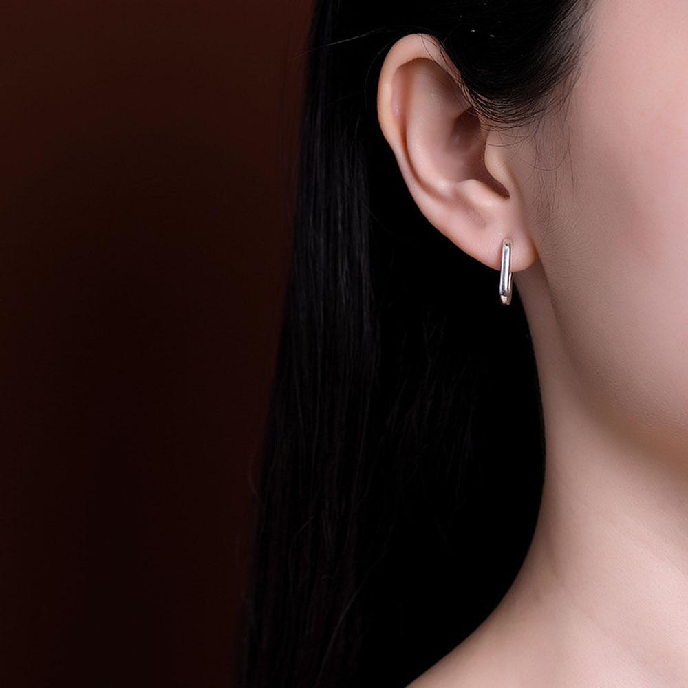 Accessories Silver Plated Women Men Hoop Earrings Ear Clips Fashion Jewelry Gift Huggie Earrings