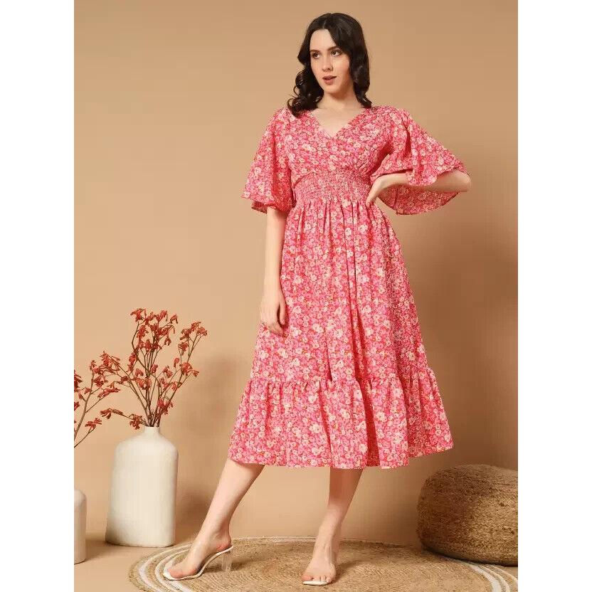 Western Wear Женское платье макси А-силуэта с принтом нарядная одежда с верхом и туникой А-силуэта VHF-3120