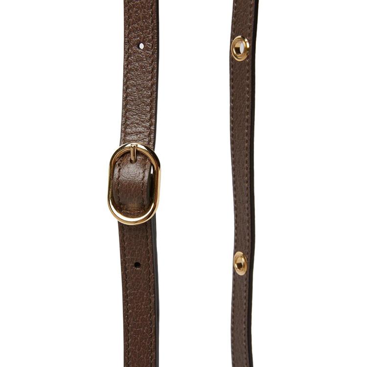 Gucci Логотип с принтом кошки Холст и кожаная сумка через плечо для телефона Мужские сумки Эбеновое дерево 700732-U1GBG-8679