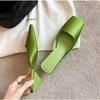 Fashion 2025Spring Summer Cover Toe Women Muels Slippers Fashion Shallow Ladies Slip On Party Dress Casual and Elegant Female Shoes