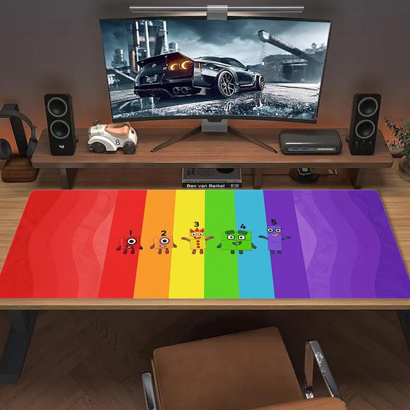 Numberblocks Mouse Pad Large Gaming Table Cushion Nonslip Laptop Tablet Big Mousepad Xxl Mat Mini Pc Playmat With Lock Edge
