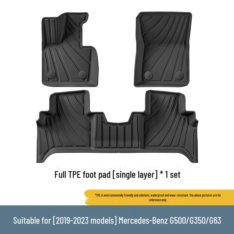 Экологичные коврики и вкладыш в багажник из ТПЭ для Mercedes-Benz G500/G63/G350 2019-2023 годов.