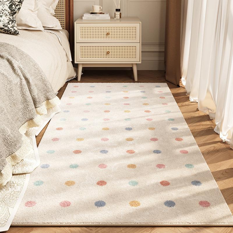 Rainbow Carpet Thickened Imitation Cashmere Cool Bedroom Bedside Blanket Household Dirt-resistant Non-slip Bay Window Mat