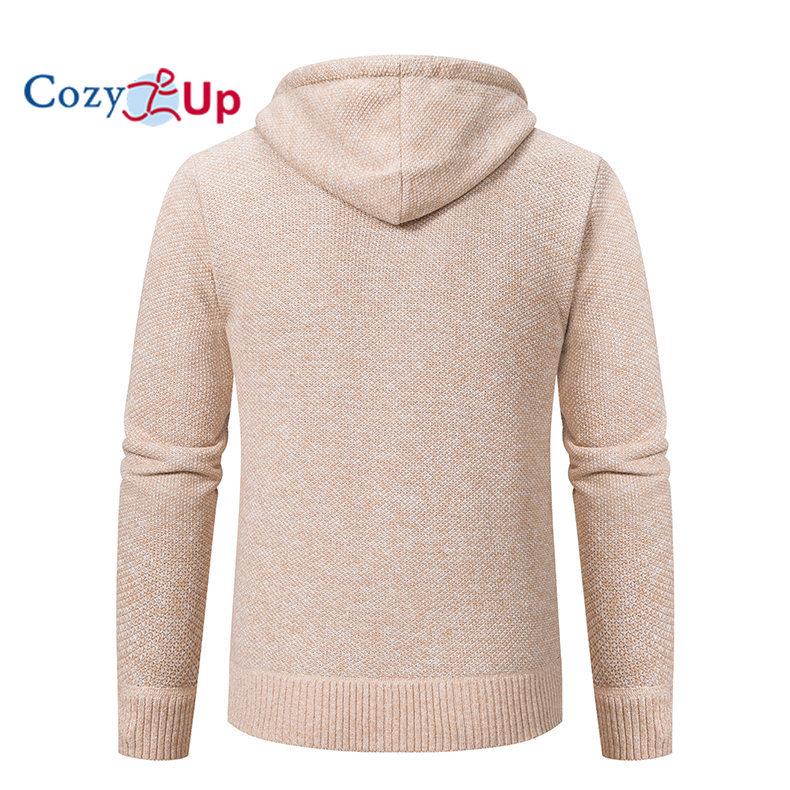 Cozy Up мужской зимний свитер пальто кардиган свитер с капюшоном плюс бархат повседневный утолщенный