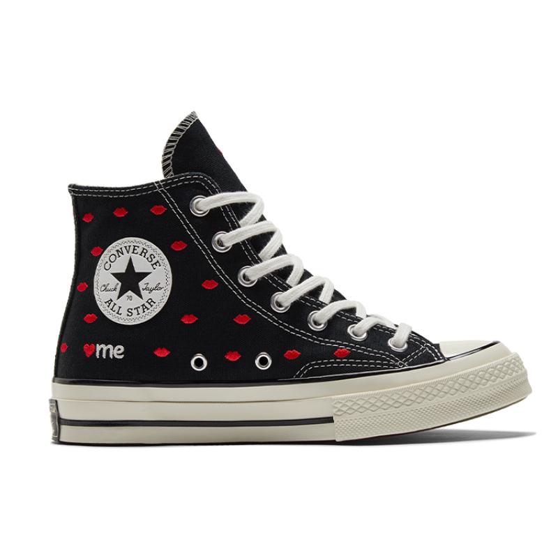Converse Модные универсальные кеды на высокой подошве 1970-х годов, унисекс, черно-красные