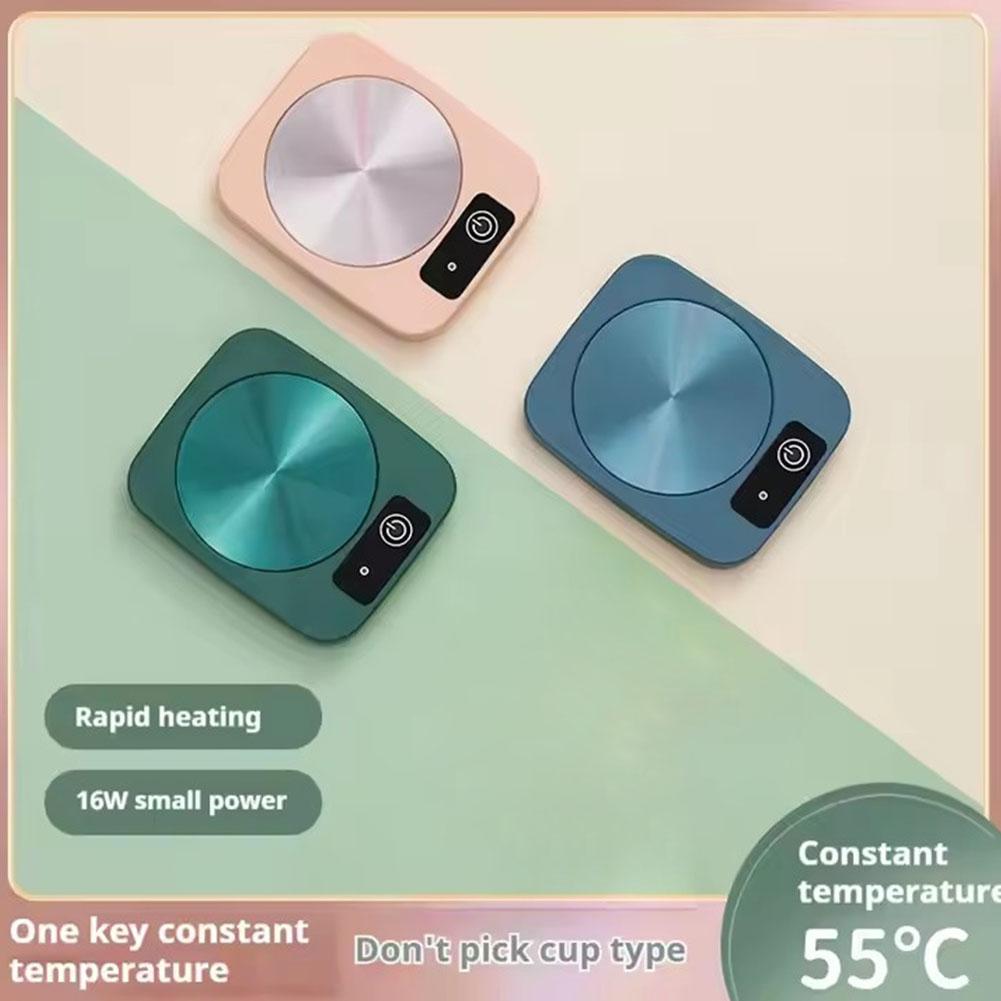 1pc Thermostatic Heated Coaster USB Home Cup Mug Heating Mat Mat Temperature Intelligent . Insu L9E4