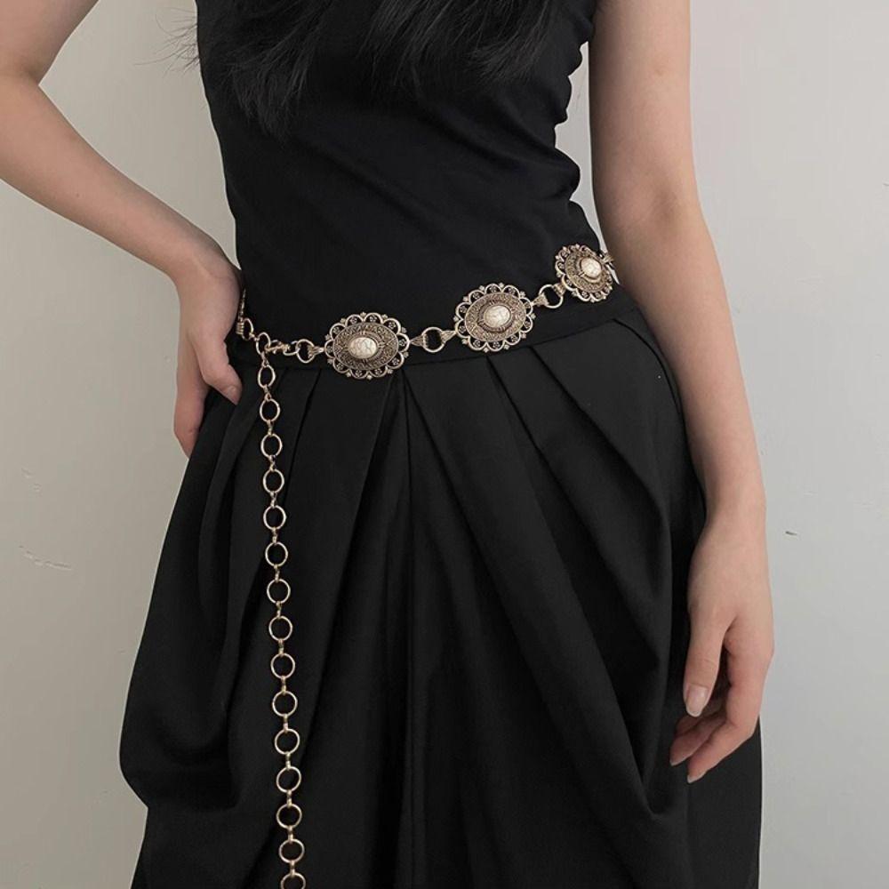 Metal Chain Belt Gold Silver Dress Belt Chain New Waist Chain Women