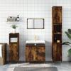 VidaXL Bathroom Cabinet Smoked Oak 65x33x60 Cm Engineered Wood 831601