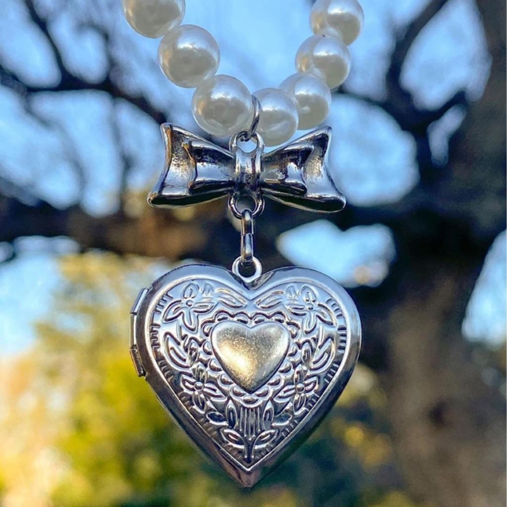 Модное ожерелье с подвеской в виде банта в форме сердца, сладкая жемчужная цепочка, колье-чокер на ключицу, ювелирное украшение, цепочка на шею