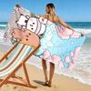 Bubu Dudu Print Beach Towel, Large Soft Quick Dry Towel for Beach Camping Swimming