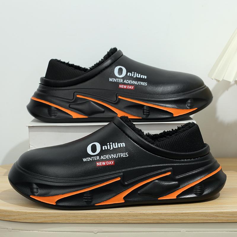 Зимние мужские теплые тапочки Хлопковые тапочки На каблуке Уличные Домашние Теплая обувь Мужские Домашние Тапочки Плюшевые Теплые Тапочки 38-45