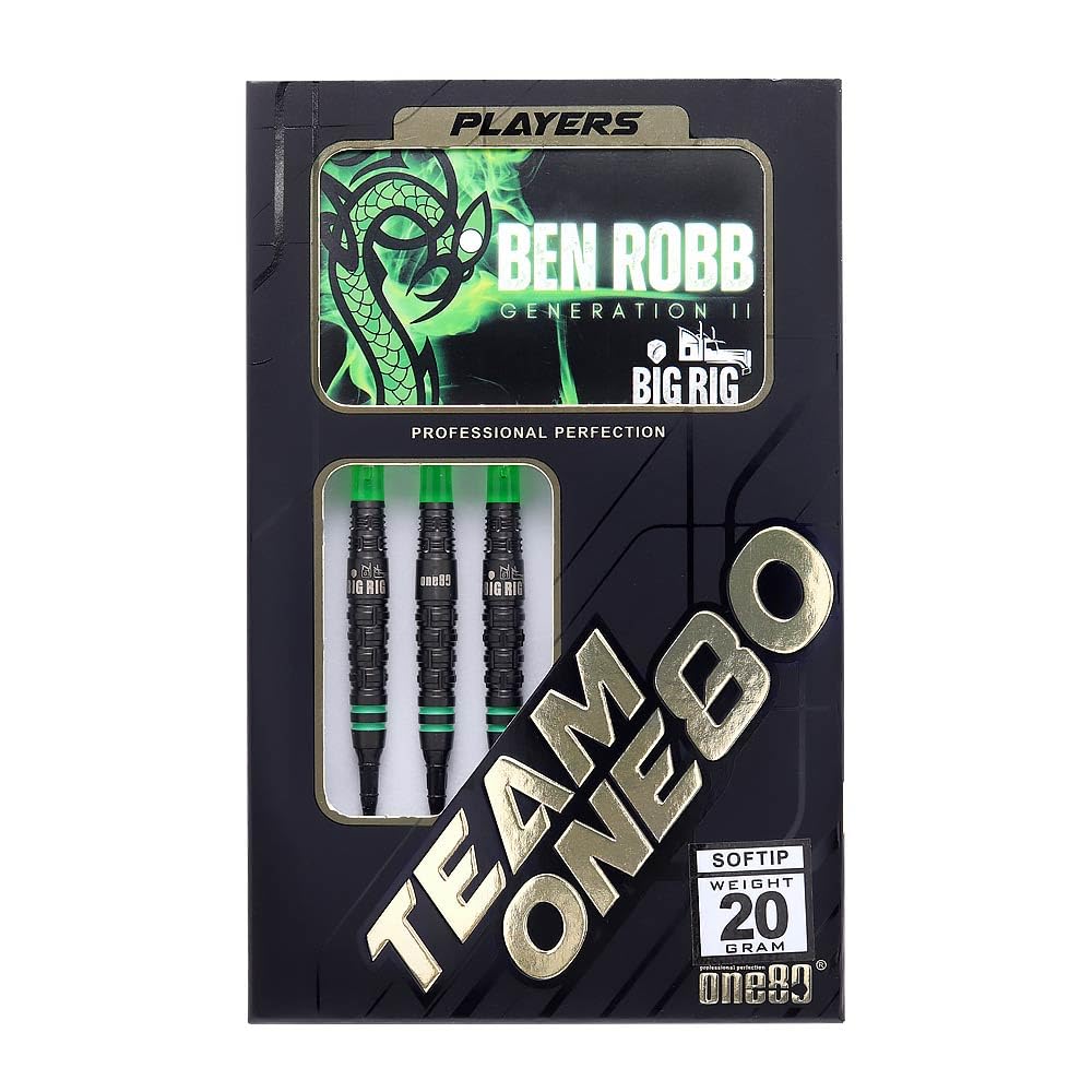 One80 Ben Robb 2BA 20 г Модель игрока Бена Робба ствол дротика набор дротиков вер.2