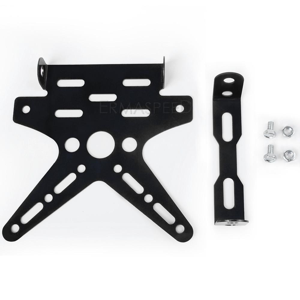 Универсальный держатель номерного знака мотоцикла из алюминиевого сплава, монтажный кронштейн, регулируемая крышка регистрационного номерного знака, мото