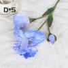 Artificial Iris Branch with Stem Green Leaves Home Wedding Party Faux Flower Floral Arrangement Indoor Outdoor Decoration Photo Props