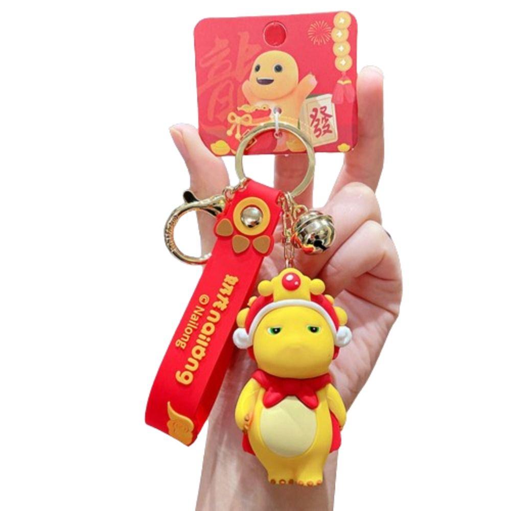 Молочный Дракон Молочный Дракон Весенний Фестиваль Брелок Мультяшный Дракон Брелок Украшения Автомобильный Брелок Для Ключей