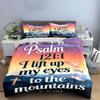 Cross, dove, text, mountains. Bedding sets Duvet cover sets Duvet covers Pillowcases(1* Duvet Cover 2* Pillowcases without duvet insert)