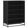 VidaXL Shoe Cabinet Black 75x38x97.5 Cm Engineered Wood Metal 3300870