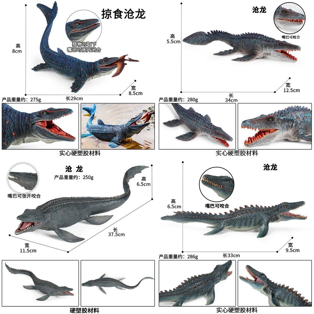 Mosasaurus Dinosaur Model Toy With Moving Jaw For Kids Educational Playroom Gift