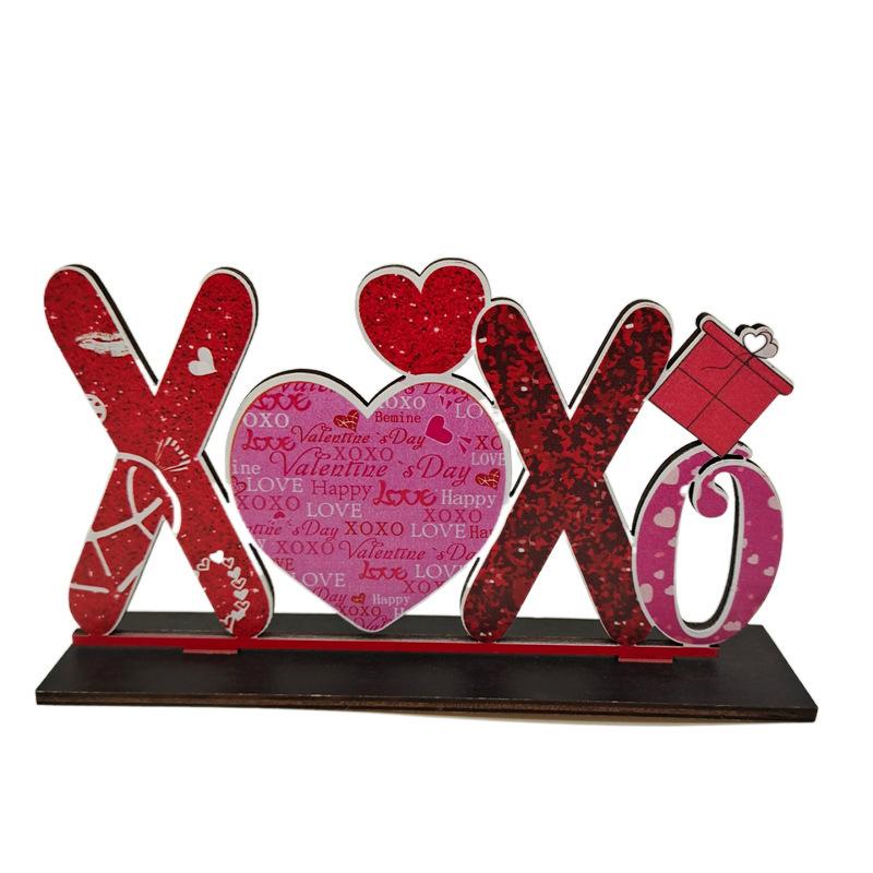 Valentine's Day Love Wooden Crafts Decoration Party Scene Decoration Creative Wooden Products