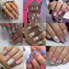 Французские накладные ногти, длинные квадратные ногти, новые накладные ногти, сделанные своими руками