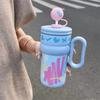 Стильная термобутылка из нержавеющей стали, милый термос большой емкости с трубочкой 540 мл, термокружка для путешествий
