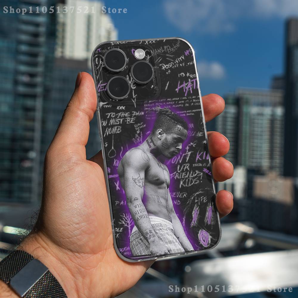 Rapper X-XXXTentacionS Phone Case For iPhone 17,16,15,14,13,12,11 Pro,Max,Plus,X,XS,XR,SE4,E Mini Transparent Soft Cover