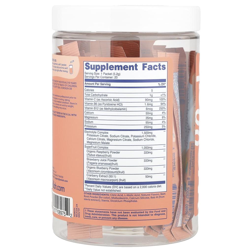 Splish Splash Hydration, Tropical Punch, 20 Stick Packs, 5.2G (0.2Oz) Each